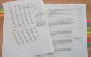 Manuskript nach der ersten Überarbeitungsphase